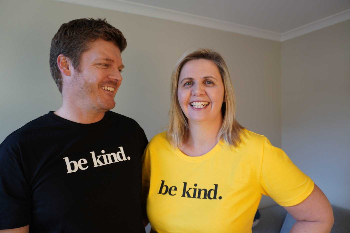 Directors at Belong Creative with 'be kind' t-shirts