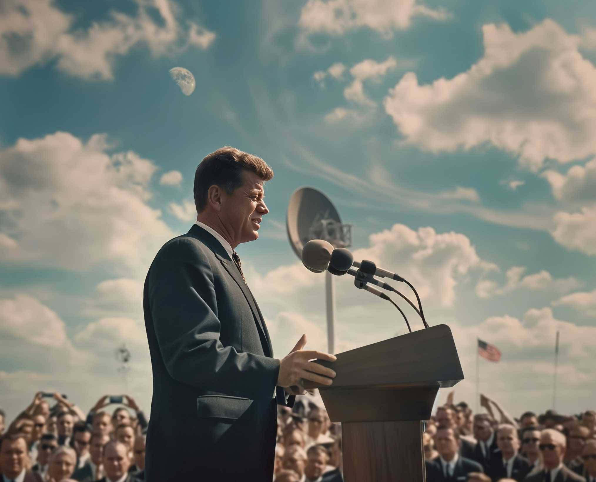 JFK talks about the aspiration of 'going to the moon'
