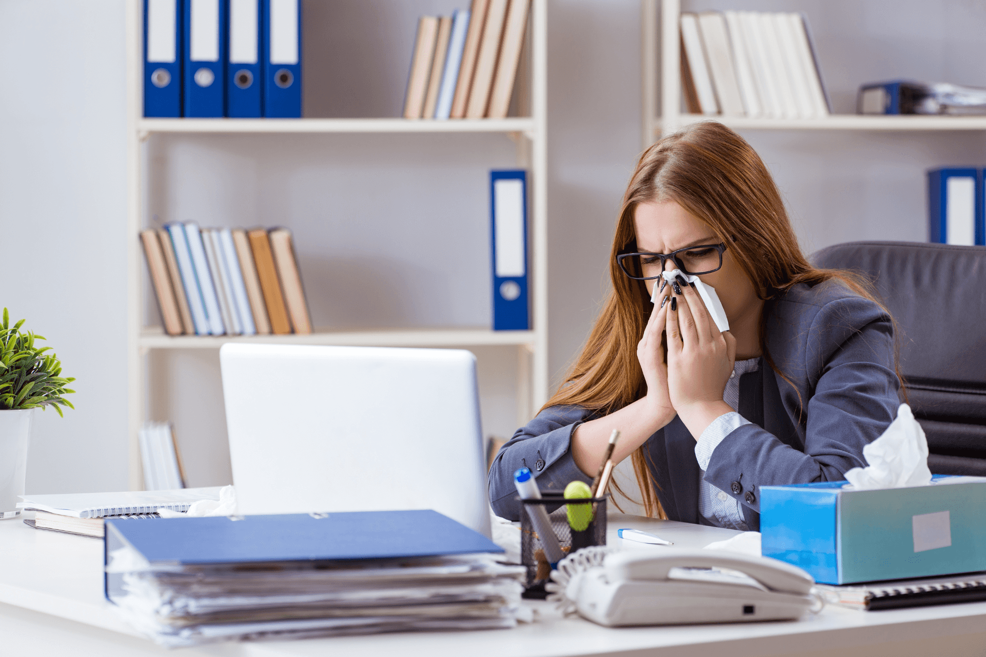 Sick employee due to burnout