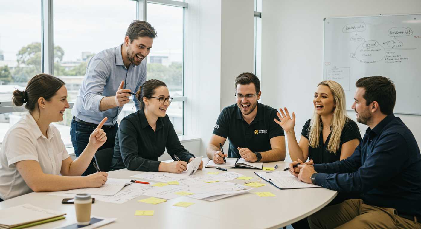 Happy employees in a meeting