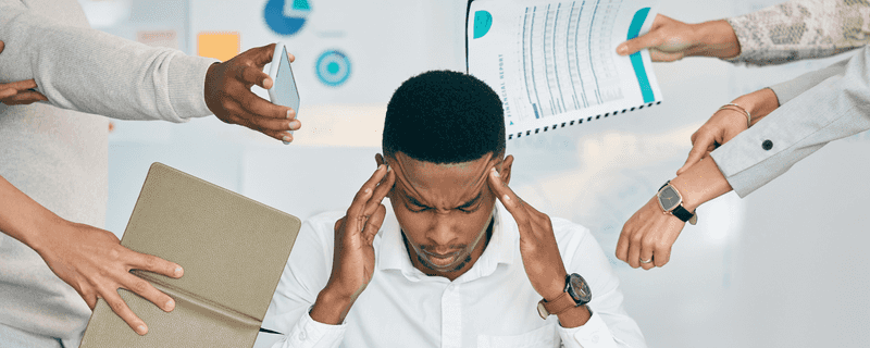 Employee experiencing burnout