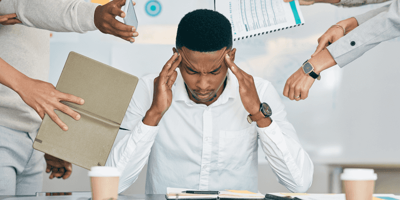Employee experiencing burnout