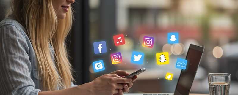 social media manager holding a phone