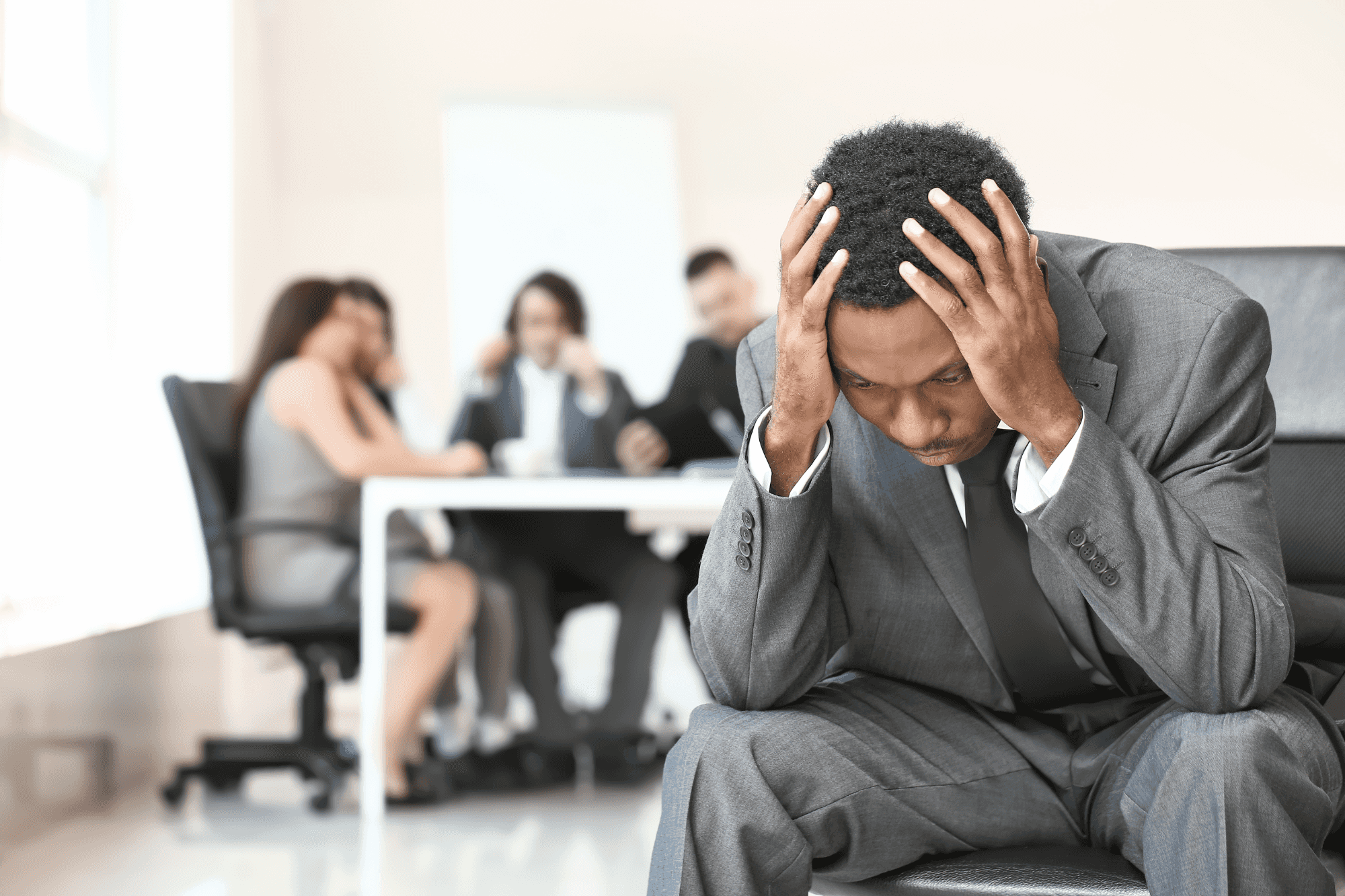 Detached employee due to burnout