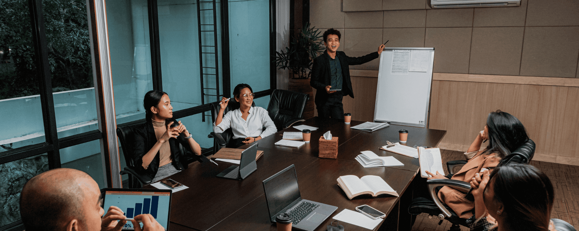 People in a board meeting
