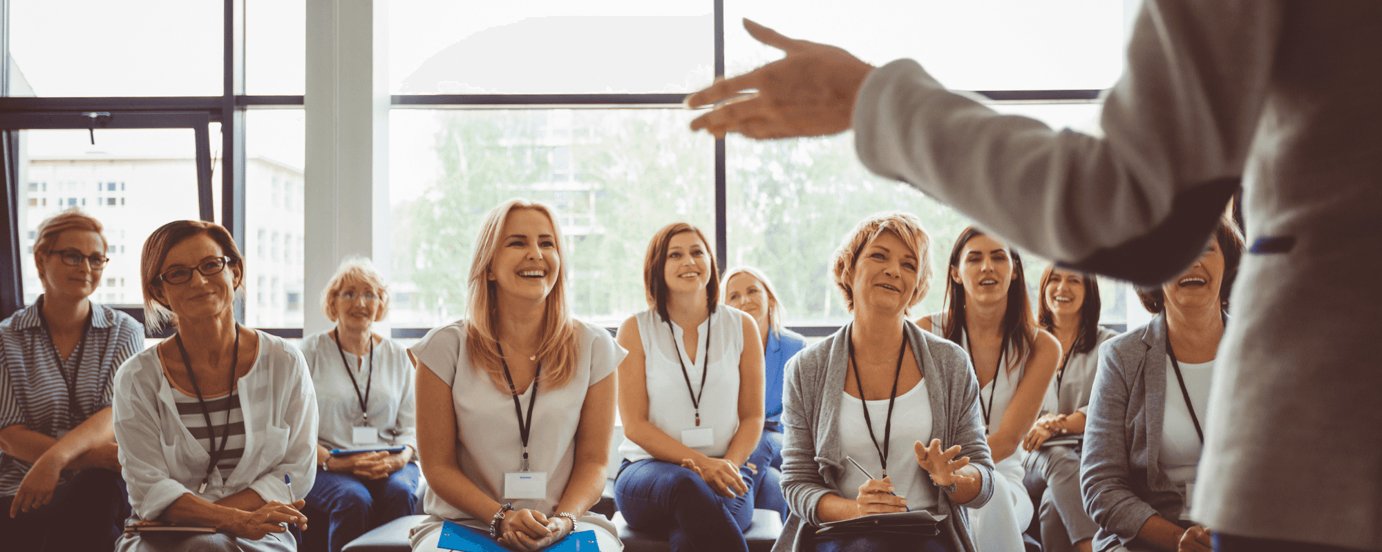 People in a training session