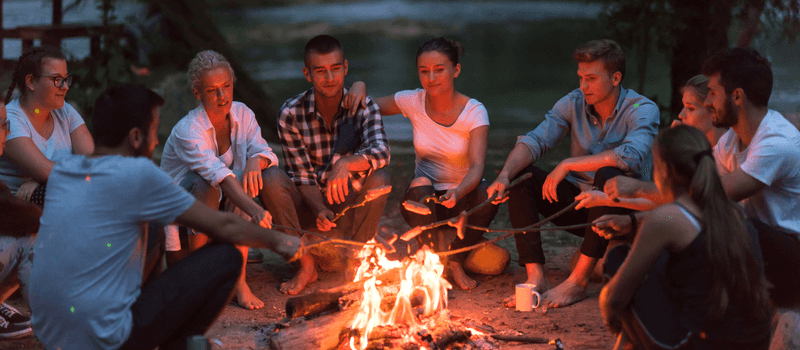People in a camp